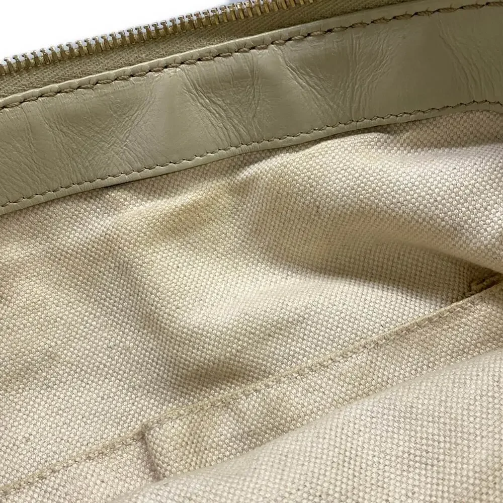 Gucci Handbag 247902 Dark Brown Beige Cream Jacquard Leather